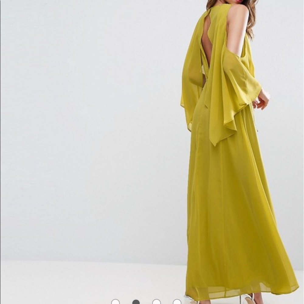 ASOS Drape Cold Shoulder Maxi Dress - Picture 3 of 8